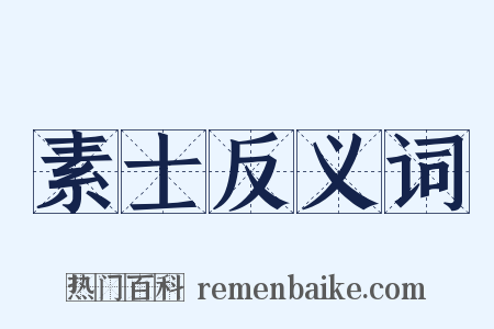 素士反义词是什么意思的图片